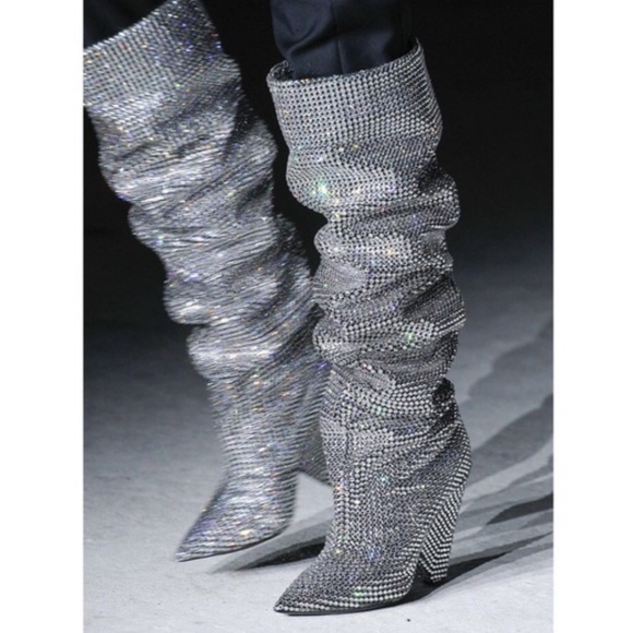 SAINT LAURENT CRYSTAL BOOT - Picture 7 of 11